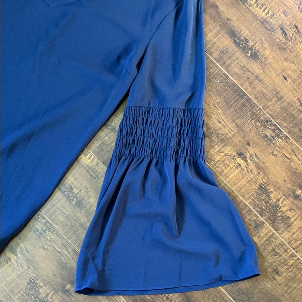 MICHAEL Michael Kors Navy Blouse with Flared Sleeves - Picture 2 of 3
